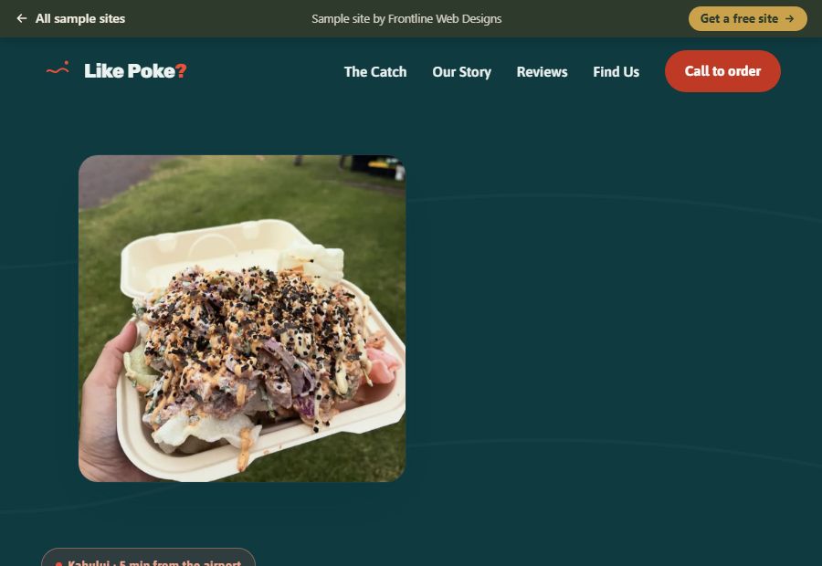 Like Poke website by Frontline Web Designs